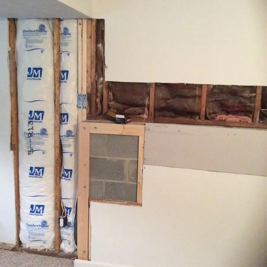 Wall insulation replacement during Contents Cleaning & Restoration in North Kensington